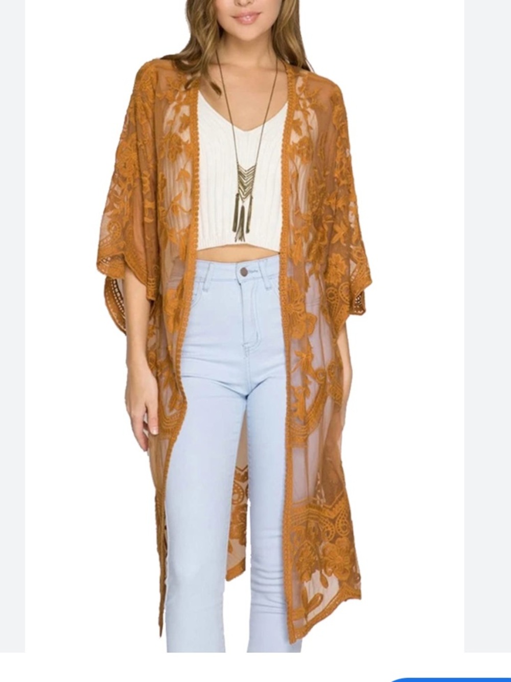 SHEER DUSTER KIMONO
